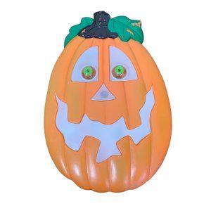 Vintage 1990 Spearhead Halloween Pumpkin Jack O Lantern Suction Cup Decor READ